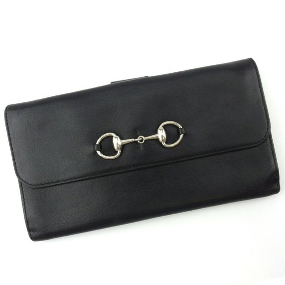 Gucci Handbags - GUCCI wallet hose bit leather Authentic used